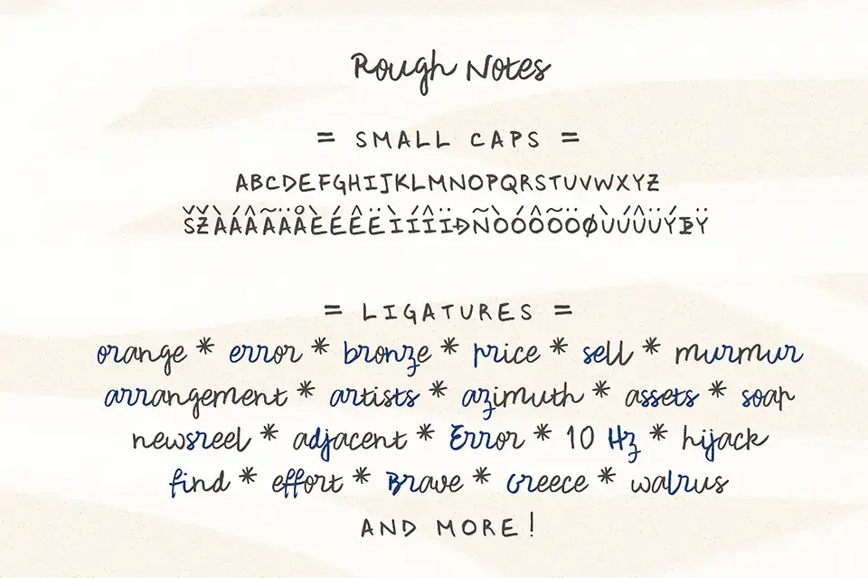 Rough Notes Font