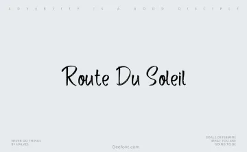 Route Du Soleil Font