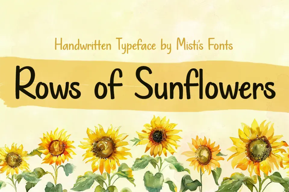 Rows of Sunflowers Font
