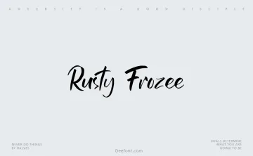 Rusty Frozee Font