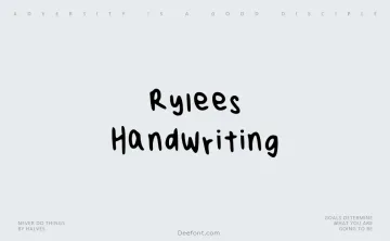 Rylees Handwriting Font