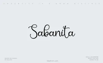 Sabanita Font