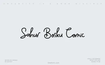 Sahur Bosku Comic Font