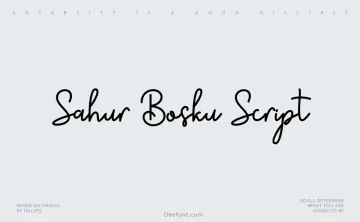 Sahur Bosku Script Font