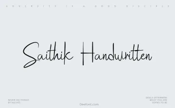 Saithik Handwritten Font