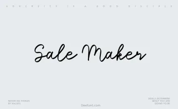 Sale Maker Script Font