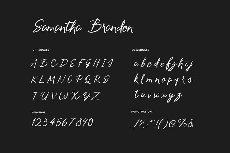 Samantha Brandon Font