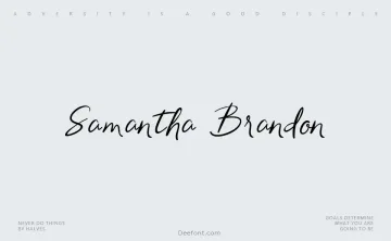 Samantha Brandon Font