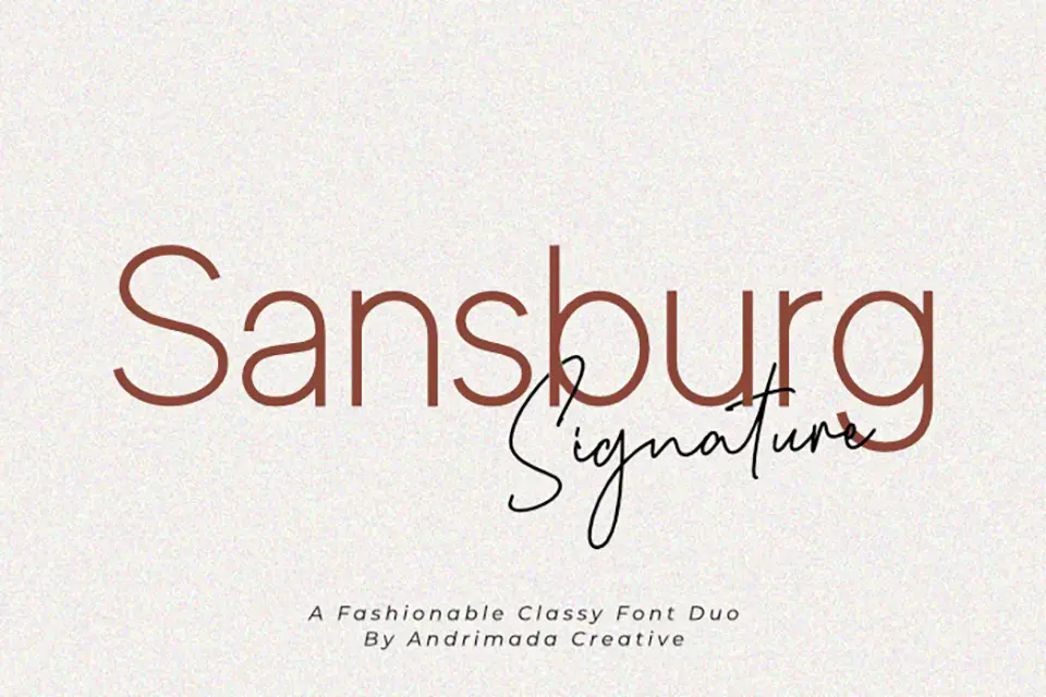 Sansburg Signature Font