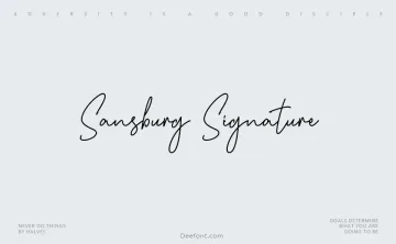Sansburg Signature Font