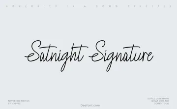 Satnight Signature Font