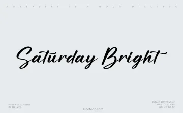Saturday Bright Font
