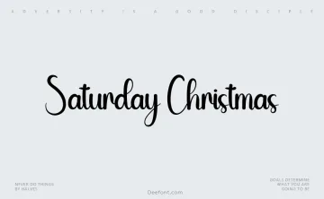 Saturday Christmas Font