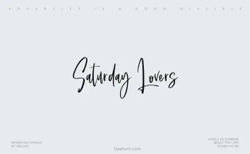 Saturday Lovers Font