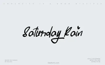 Saturday Rain Font