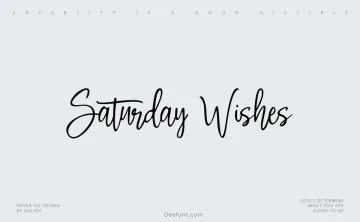 Saturday Wishes Font