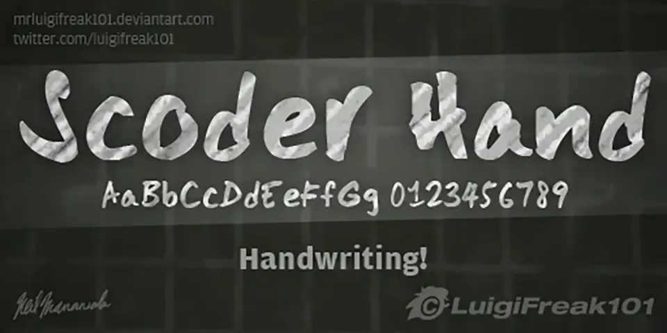 Scoder Hand Font