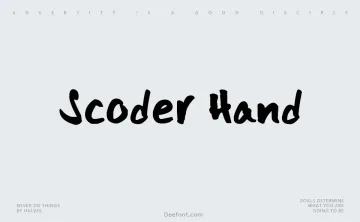 Scoder Hand Font