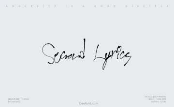 Second Lyrics Font