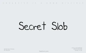 Secret Slob Font