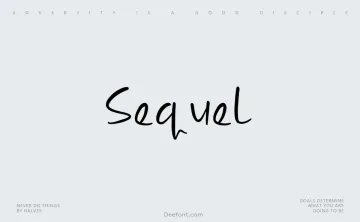 Sequel Handwritten Font