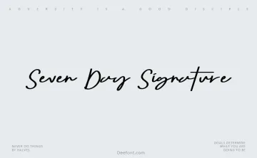 Seven Day Signature Font