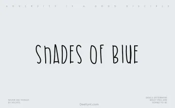 Shades Of Blue Font