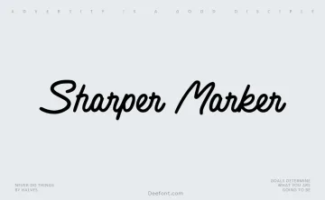 Sharper Marker Font