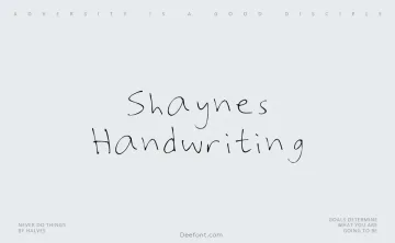 Shaynes Handwriting Font