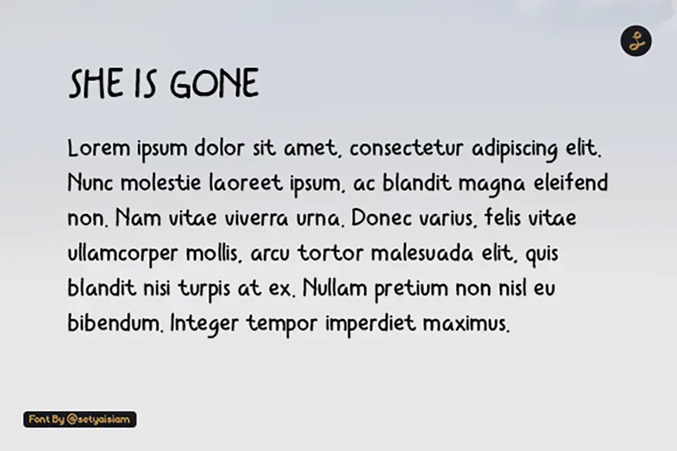 She Is Gone Font