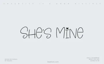 She’s Mine Font