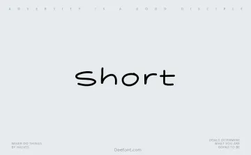 Short Font