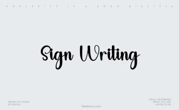 Sign Writing Font