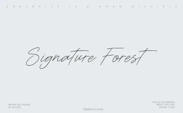 Signature Forest Font