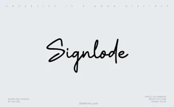 Signlode Font