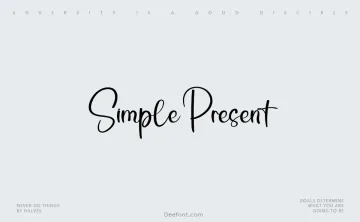 Simple Present Font