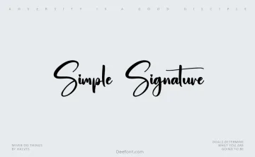 Simple Signature Font