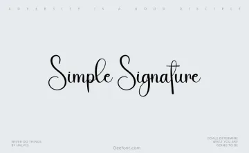 Simple Signature Typeface