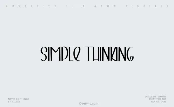 Simple Thinking Font