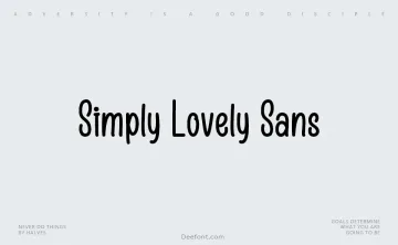 Simply Lovely Sans Font