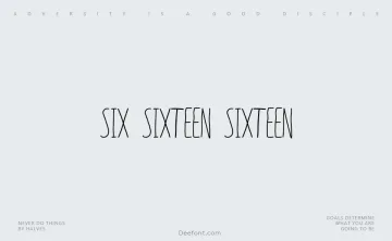 Six Sixteen Sixteen Font