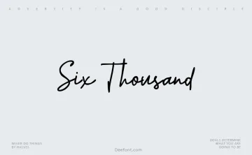 Six Thousand Font