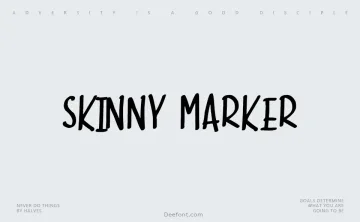 Skinny Marker Font