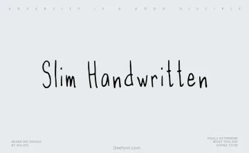 Slim Handwritten Font