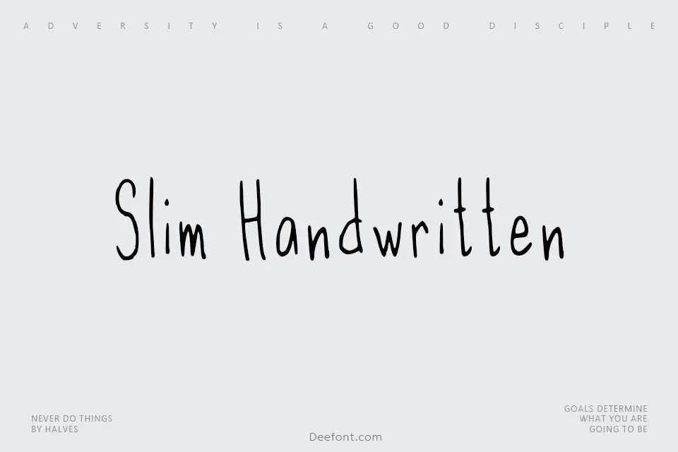 Slim Handwritten Font