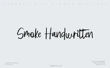 Smoke Handwritten Font