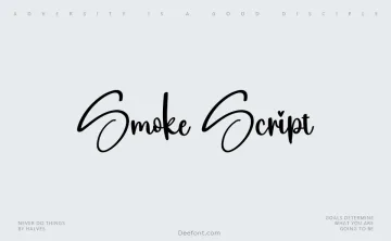 Smoke Script Font