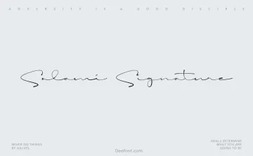 Solami Signature Font