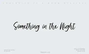 Something in the Night Font