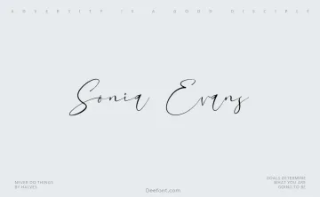 Sonia Evans Font